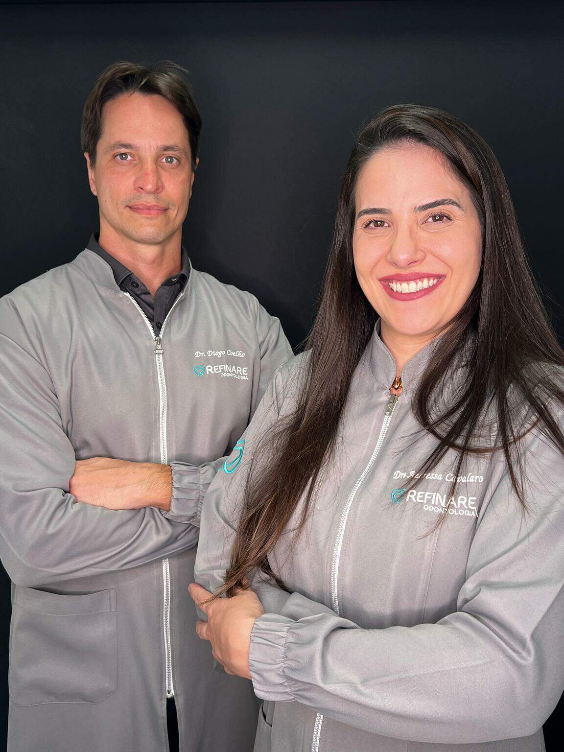 Dr. Diogo Coelho e Dra. Andressa Cavalaro, da Refinare